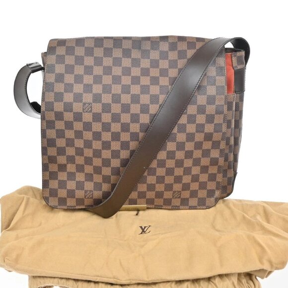 LOUIS VUITTON Bastille Shoulder Bag Damier Ebene Leather Brown N45258